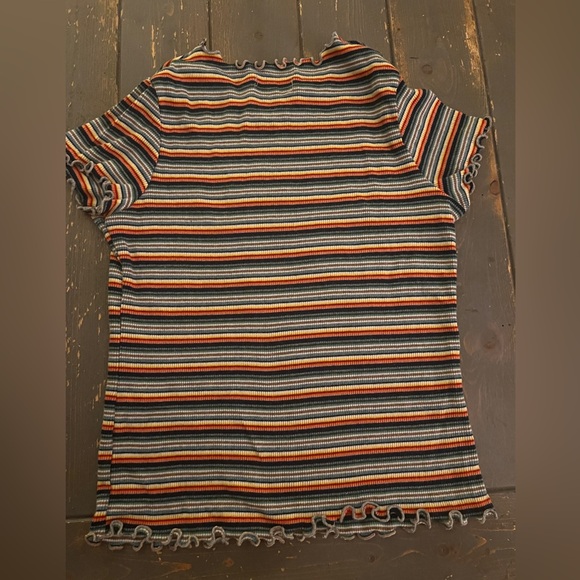 Brandy Melville Multicolor Striped Long Sleeve Top - Picture 3 of 4